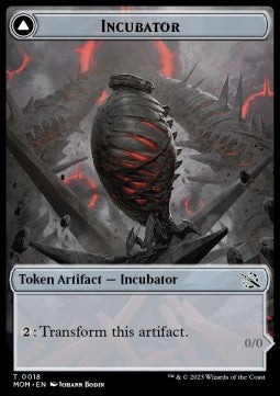 Incubator Token // Phyrexian Token (A 0/0) (V.3)⁣ - March of the Machine: Extras⁣ (Token)⁣ [T18]