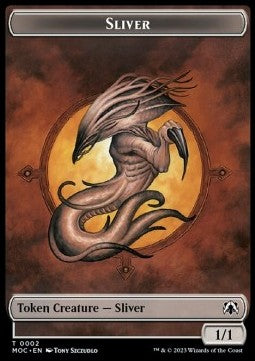 Sliver Token (C 1/1) // Goblin Token (R 1/1)⁣ - Commander: March of the Machine: Extras⁣ (Token)⁣ [T 2/24]