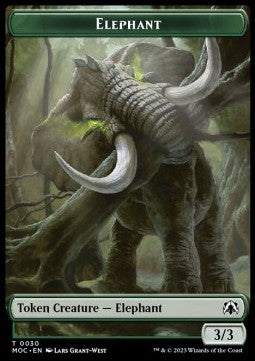 Elephant Token (G 3/3) // City's Blessing Token⁣ - Commander: March of the Machine: Extras⁣ (Token)⁣ [T 30/45]