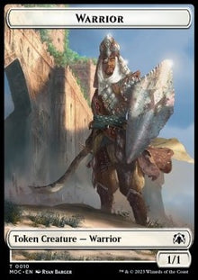 Warrior Token (W 1/1) // Elspeth, Sun's Champion Emblem⁣ - Commander: March of the Machine: Extras⁣ (Token)⁣ [T 10/43]