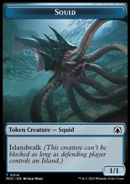 Squid Token (U 1/1) // Human Token (R 1/1)⁣ - Commander: March of the Machine: Extras⁣ (Token)⁣ [T 14/26]