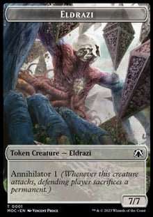 Eldrazi Token (C 7/7) // Goblin Token (R 1/1)⁣ - Commander: March of the Machine: Extras⁣ (Token)⁣ [T 1/24]