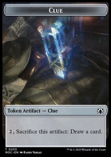 Clue Token // Golem Token (A 3/3)⁣ - Commander: March of the Machine: Extras⁣ (Token)⁣ [T 33/37]