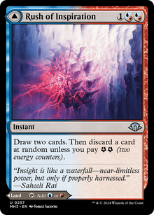 Rush of Inspiration // Crackling Falls⁣ - Modern Horizons 3⁣ (Uncommon)⁣ [257]