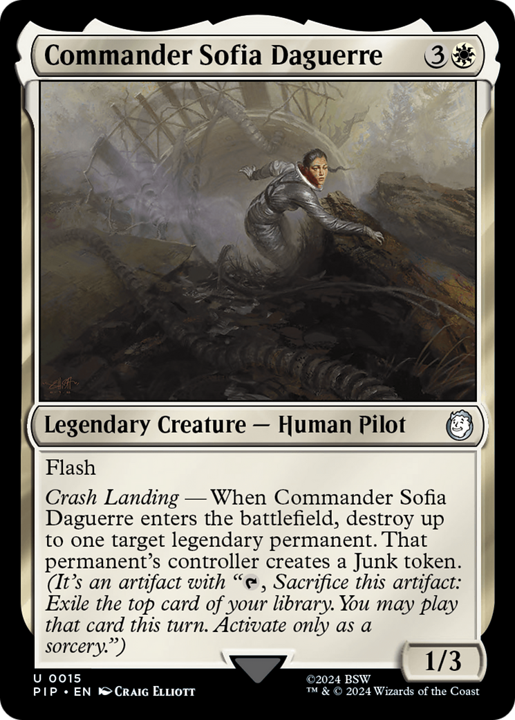 Commander Sofia Daguerre⁣ - Universes Beyond: Fallout⁣ (Uncommon)⁣ [15]