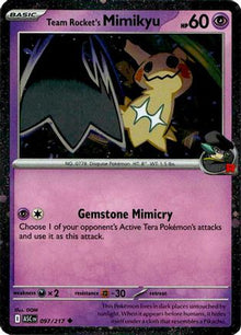 Team Rocket's Mimikyu 097/217  - Holofoil Blister Exclusives - Uncommon