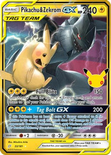 Pikachu & Zekrom GX 033/181  - Holofoil ME 30th Celebration Classic Collection - Classic Collection