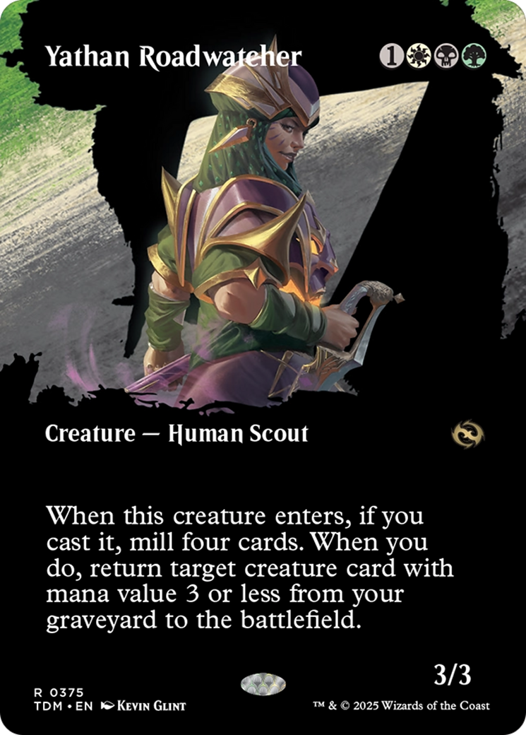 Yathan Roadwatcher (TDM-375) - Tarkir: Dragonstorm: (Showcase) (Borderless) Foil
