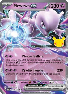 Mewtwo ex 064/128  - Holofoil ME 30th Celebration - Double Rare