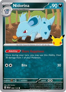 Nidorina 088  - Holofoil ME 30th Celebration - Common