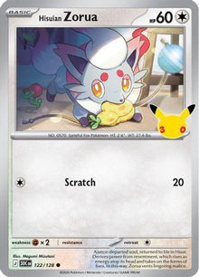 Hisuian Zorua 122/128  - Holofoil ME 30th Celebration - Common