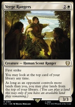 Verge Rangers⁣ - Commander: The Lord of the Rings: Tales of Middle-earth⁣ (Rare)⁣ [180]