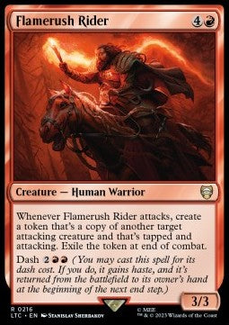 Flamerush Rider⁣ - Commander: The Lord of the Rings: Tales of Middle-earth⁣ (Rare)⁣ [216]