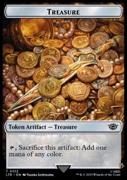 Treasure Token // Human Token (W 1/1)⁣ - Commander: The Lord of the Rings: Tales of Middle-earth: Extras⁣ (Token)⁣ [T 12/4]