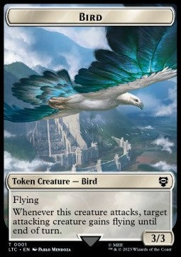 Bird Token (W 3/3 Attacks) // Goat Token (W 0/1)⁣ - Commander: The Lord of the Rings: Tales of Middle-earth: Extras⁣ (Token)⁣ [T 1/2]