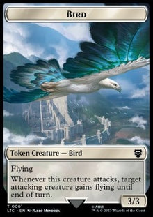 Bird Token (W 3/3 Attacks) // Goat Token (W 0/1)⁣ - Commander: The Lord of the Rings: Tales of Middle-earth: Extras⁣ (Token)⁣ [T 1/2]