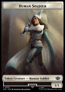 Human Soldier Token (W 1/1) // Food Token (V.1)⁣ - The Lord of the Rings: Tales of Middle-earth: Extras⁣ (Token)⁣ [T 1/9]