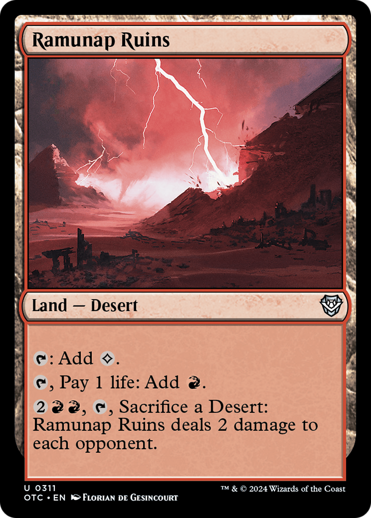 Ramunap Ruins⁣ - Commander: Outlaws of Thunder Junction⁣ (Uncommon)⁣ [311]