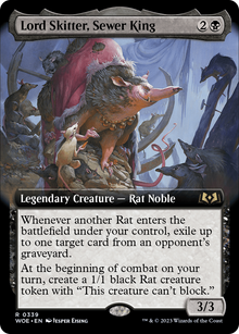 Lord Skitter, Sewer King (Extended Art) (WOE-339) - Wilds of Eldraine: (Extended Art)