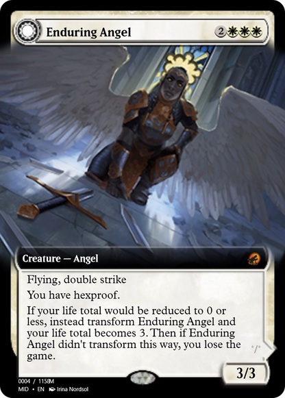 Enduring Angel // Angelic Enforcer (PRM-93888) - Magic Online Promos Foil