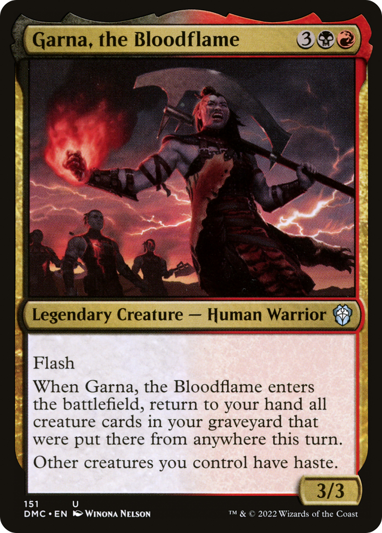 Garna, the Bloodflame⁣ - Commander: Dominaria United⁣ (Uncommon)⁣ [151]
