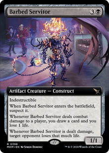 Barbed Servitor (Extended Art) (MKM-398) - Murders at Karlov Manor: (Extended Art) Foil