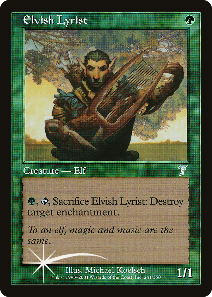 Elvish Lyrist (7ED-241★) - Seventh Edition Foil