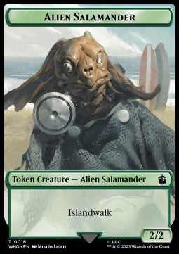 Alien Salamander Token (G 2/2) // Mutant Token (G 3/3)⁣ - Universes Beyond: Doctor Who: Extras⁣ (Token)⁣ [T 16/18]