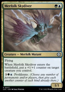 Merfolk Skydiver⁣ - Commander: The Lost Caverns of Ixalan⁣ (Uncommon)⁣ [277]