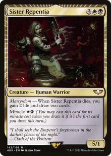 Sister Repentia⁣ - Universes Beyond: Warhammer 40,000⁣ (Rare)⁣ [142]