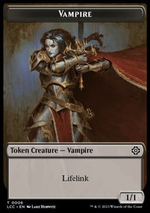 Vampire Token (B 1/1 Lifelink) // Vampire Demon Token (WB 4/3)⁣ - The Lost Caverns of Ixalan: Tokens⁣ (Token)⁣ [CT 6/15]