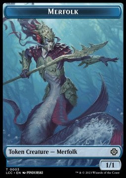 Merfolk Token (U 1/1) // Beast Token (G 3/3)⁣ - The Lost Caverns of Ixalan: Tokens⁣ (Token)⁣ [CT 3/8]