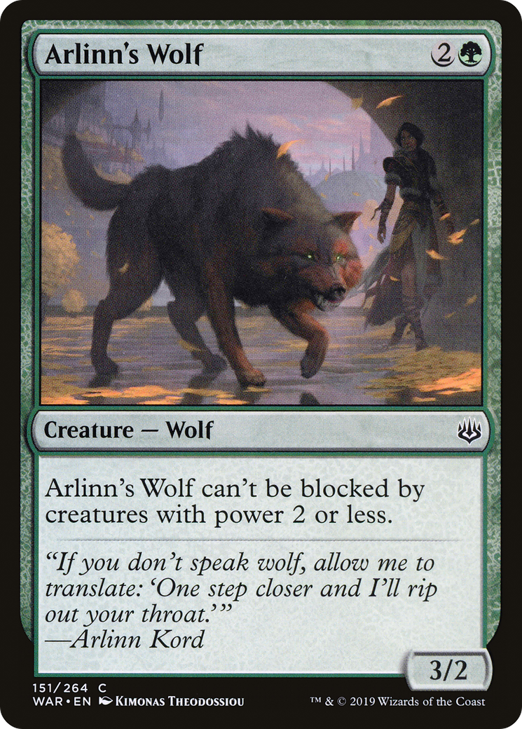 Arlinn's Wolf⁣ - War of the Spark⁣ (Common)⁣ [151]