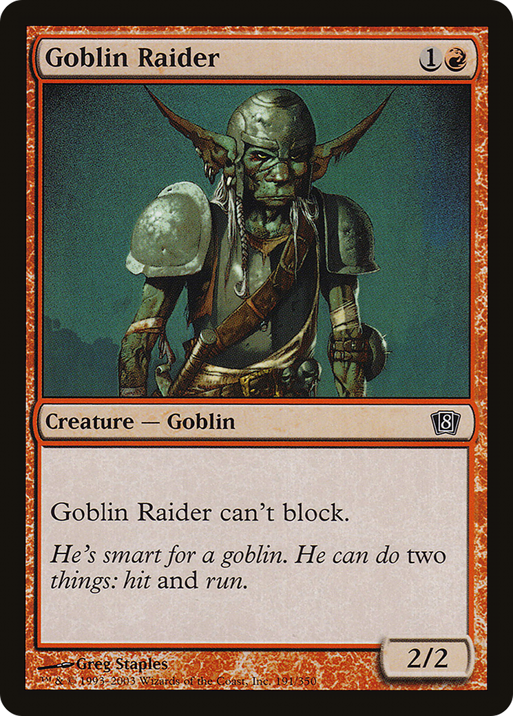 Goblin Raider (8ED-191★) - Eighth Edition Foil