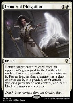 Immortal Obligation⁣ - Commander: Murders at Karlov Manor⁣ (Rare)⁣ [10]