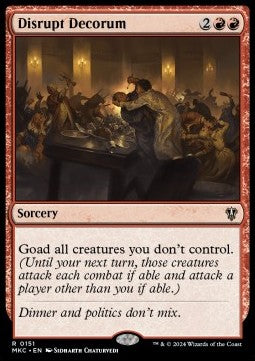 Disrupt Decorum⁣ - Commander: Murders at Karlov Manor⁣ (Rare)⁣ [151]