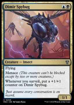 Dimir Spybug⁣ - Commander: Murders at Karlov Manor⁣ (Uncommon)⁣ [206]