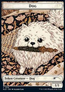 Dog Token (W 1/1) // Cat Token (G 1/1)⁣ - Secret Lair Commander Deck: Raining Cats and Dogs⁣ (Token)⁣ [1516]