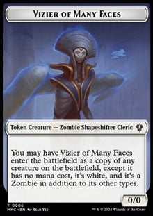 Vizier of Many Faces Token (W 0/0) // Zombie Token (B 2/2)⁣ - Murders at Karlov Manor: Tokens⁣ (Token)⁣ [CT 5/11]