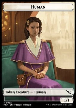 Human Token (W 1/1) // Ogre Token (R 3/3)⁣ - Murders at Karlov Manor: Tokens⁣ (Token)⁣ [CT 2/14]