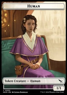 Human Token (W 1/1) // Ogre Token (R 3/3)⁣ - Murders at Karlov Manor: Tokens⁣ (Token)⁣ [CT 2/14]