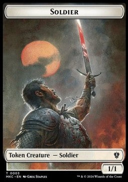Soldier Token (W 1/1) // Kobolds of Kher Keep Token (R 0/1)⁣ - Murders at Karlov Manor: Tokens⁣ (Token)⁣ [CT 3/12]