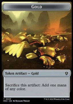 Gold Token // Treasure Token⁣ - Murders at Karlov Manor: Tokens⁣ (Token)⁣ [CT 25/26]