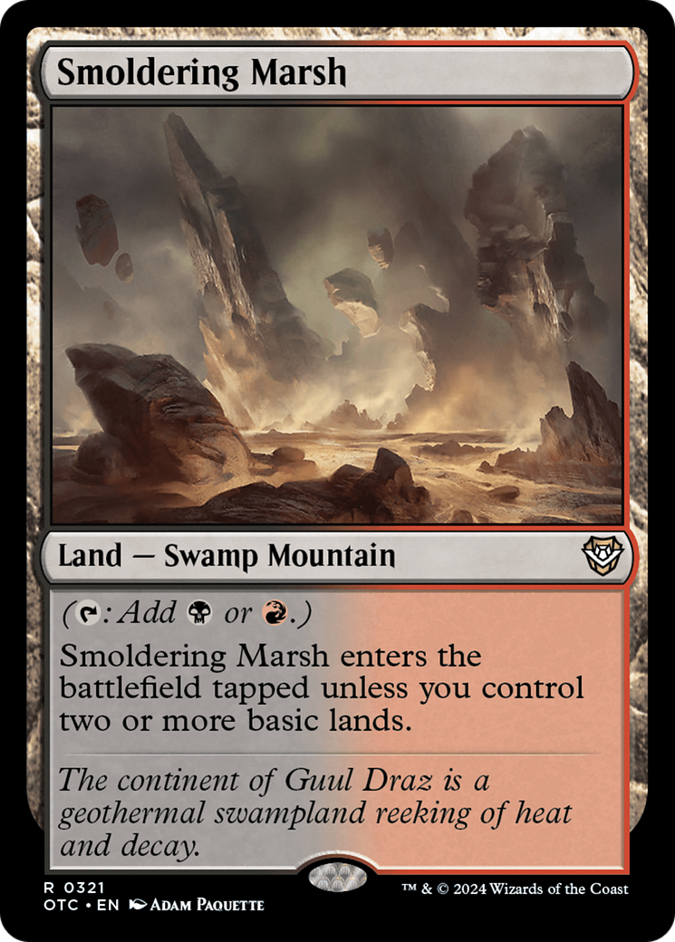 Smoldering Marsh⁣ - Commander: Outlaws of Thunder Junction⁣ (Rare)⁣ [321]