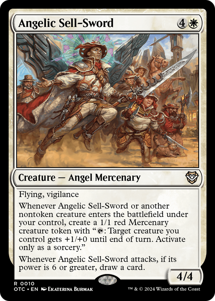 Angelic Sell-Sword⁣ - Commander: Outlaws of Thunder Junction⁣ (Rare)⁣ [10]