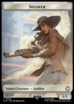 Soldier Token (W 1/1) // Treasure Token (V.2)⁣ - Universes Beyond: Fallout: Tokens⁣ (Token)⁣ [T 4/19]
