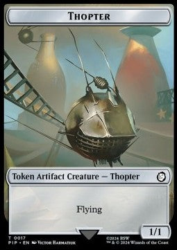 Thopter Token (A 1/1) // Treasure Token (V.1)⁣ - Universes Beyond: Fallout: Tokens⁣ (Token)⁣ [T 17/18]