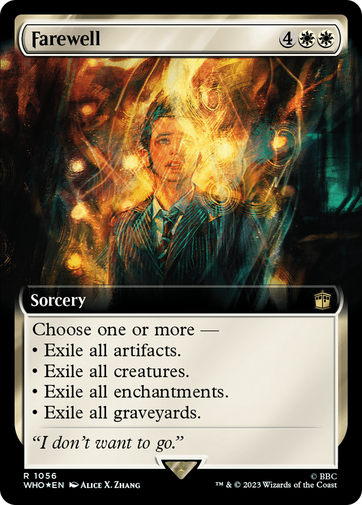 Farewell (Extended Art) (Surge Foil) (WHO-1056) - Doctor Who: (Extended Art) Foil