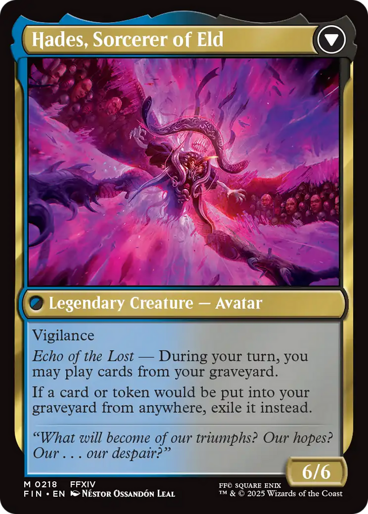 Emet-Selch, Unsundered // Hades, Sorcerer of Eld (FIN-218) - FINAL FANTASY Foil