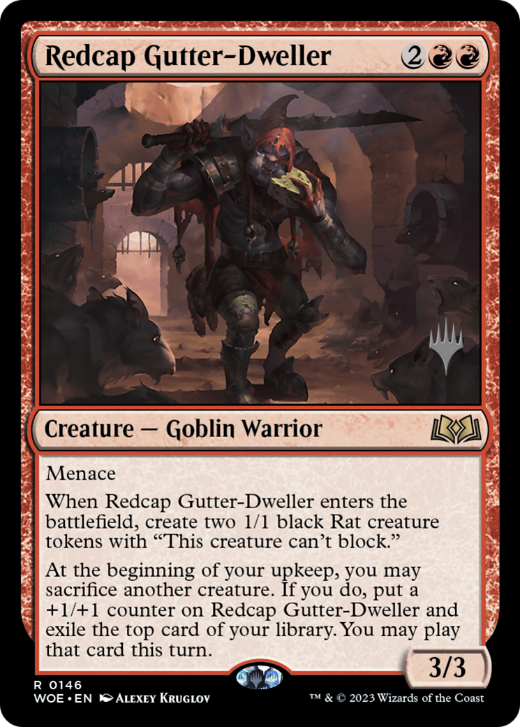 Redcap Gutter-Dweller (PPWOE-146P) - Wilds of Eldraine Promos Foil